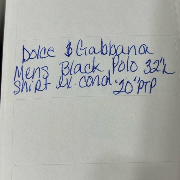 Dolce & Gabbana men’s black 2 button polo shirt size 52 - Picture 3 of 8